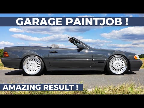 How to paint a car without paint booth - Mercedes 500 SL R129 incredible transformation