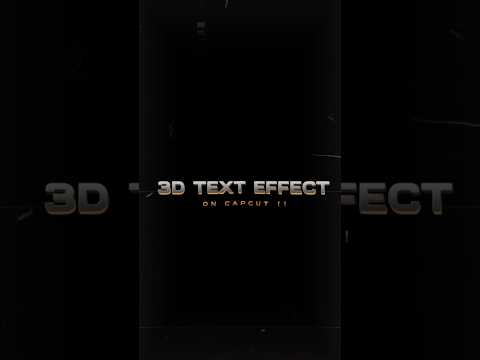 3D TEXT EFFECT ON CAPCUT 🔥😈