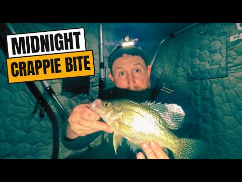 Midnight Crappie Fishing in a Clam Flip over