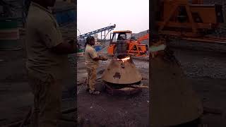 new puzolana crusher gas cutting cone mental hard working.