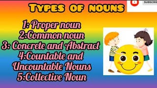 Types of nouns #nouninenglish #nountypes #nountypes #nounanditstypes