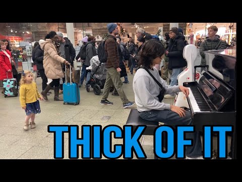 When a 16 year old pianist plays thick of it by KSI on a public piano