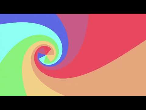 1H long relaxing satisfying Screensaver of colorful rainbow spiral Video Loop no sound, no music