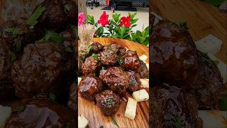 Cheesy BBQ Meatballs on the Blackstone Griddle