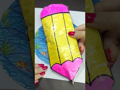 DIY Big Squishy Pencil ✏️😱 #diy #squishy #craft #art #shorts