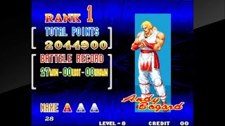 [アケアカNEOGEO]餓狼伝説3アンディ・ボガードLEVEL 8ストレートクリアFatalFury3[PS4]