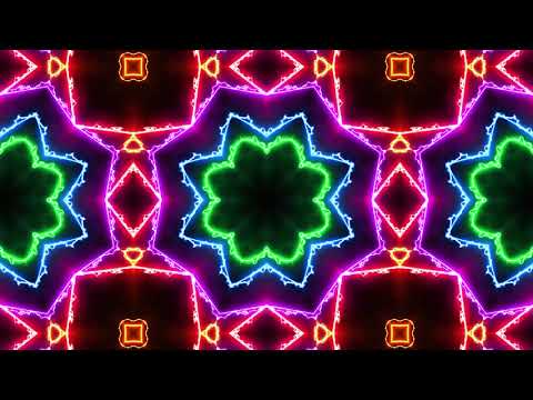 10 hours kaleidoscope neon colors - vj background - screensaver