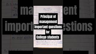 Most important questions of principal of business management for college students #university_exams