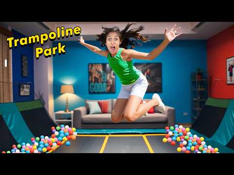 I Built a Hidden Trampoline Park in My House | You Won’t Believe