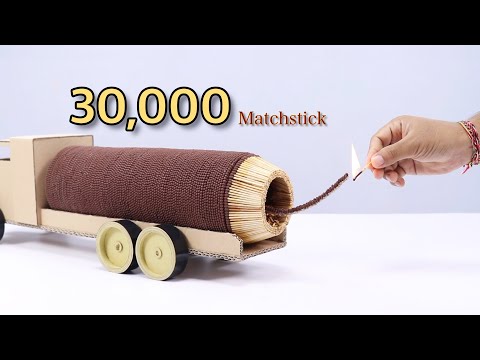 Amazing Art 30000 Matches Powered Jet Truck