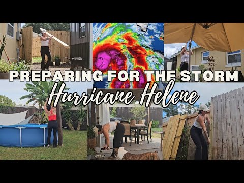 Hurricane Helene prep! Small home preparation for a storm.  Better to be safe than sorry!