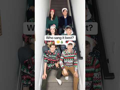 Who sang our Christmas song BEST?!? 🎅🏻👌🏻 #hopeyoufindlovin #sharpefamilysingers #singing #shorts