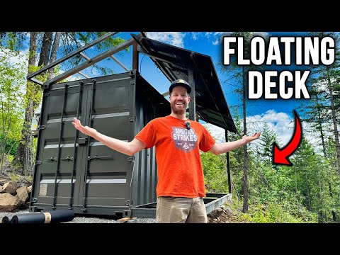 Building a FLOATING DECK on our DIY Tiny House