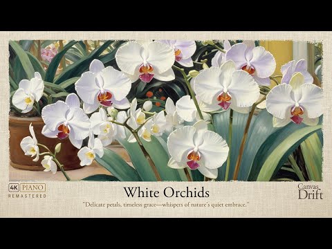 White Orchids 4K Remastered  | A Symphony of Elegance & Serenity Playlist  | Work Study Read