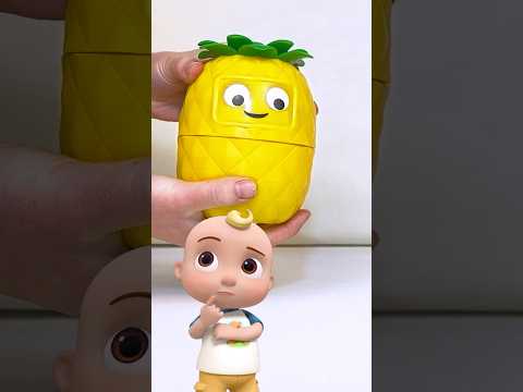 What's inside the YELLOW Pineapple 🍍?! Fruit Hiding Game 🍎! #cocomelon #shorts