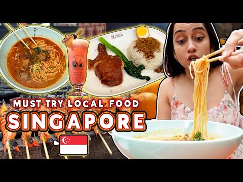 MUST-TRY LOCAL FOOD IN SINGAPORE | Hainanese Chicken, Iced Milo, Chilli Crab, Kaya Toast and more