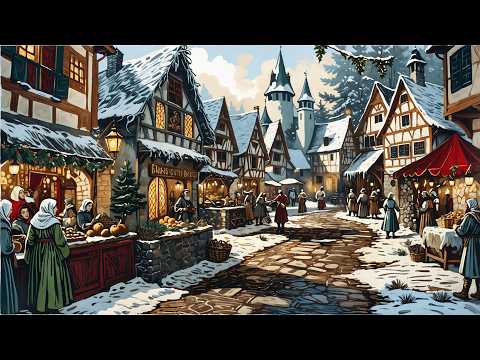 Festive Winter Market ❄️ Medieval Music ❄️1 Hour of Celtic Winter Music ❄️Merry Winter Scene ❄️