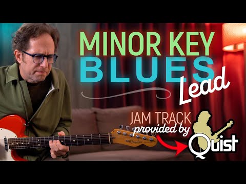 Minor key blues - electric lead guitar lesson - Jam track by Quist! - Guitar Lesson EP600