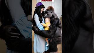 Gorilla journey in the house and Peaceful dream hug #doktergorila #funny #gorila 🦍😘