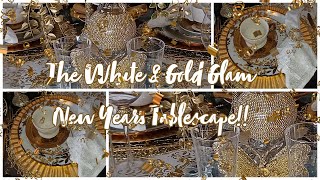 The White and Gold Glam New Year's Tablescape | #glamdecor #glamtablescapes #glamhomedecor