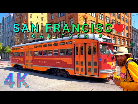 San Francisco Civic Center Walk, California USA 4K - UHD