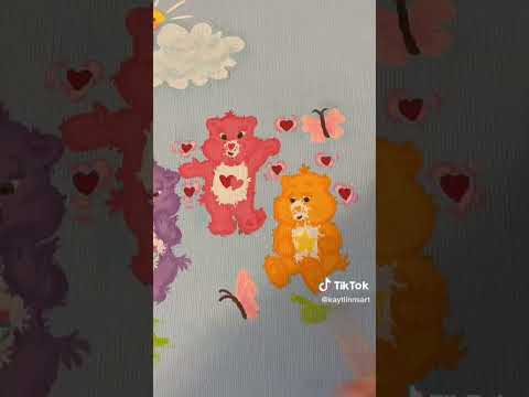 Care bears painting in tiktok #carebears #painting #paintingvideo #tiktok