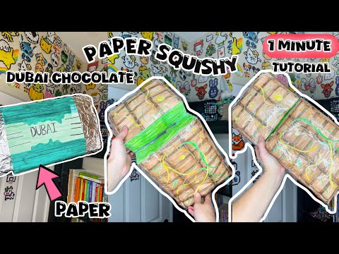 🍫Dubai chocolate paper squishy! [super easy]￼ !1 minute tutorial!