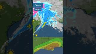 Severe storms possible for the Deep South Tuesday! #enhancedrisk #severestorms #shorts