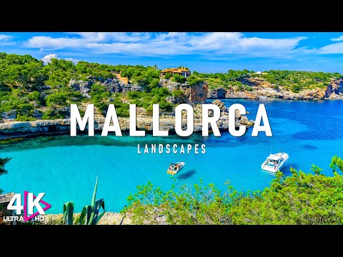 FLYING OVER MALLORCA - Relaxing Music With Beautiful Natural Landscape - Videos 4K