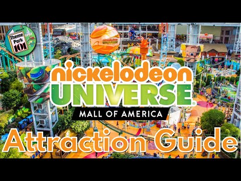 Nickelodeon Universe - Mall of America ATTRACTION GUIDE - ALL RIDES - Bloomington, MINNESOTA - 2025