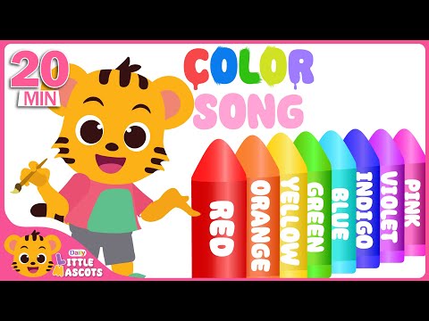 🌈Color Song✨ + Head Shoulder Knees & Toes + more Little Mascots Nursery Rhymes & Kids Songs