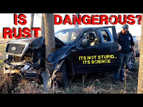 How Safe Is a SEVERELY Rusted Frame? - REAL Crash Tests - Cornfield Science