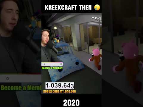 Kreekcraft now vs then #kreekcraft #kreekcraftedit #roblox #robloxedit #piggy #jailbreak