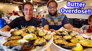 36 Giant Oysters - INSANE FIRE BUTTER BATH!! 🔥🦪  Best Food in New Orleans!!