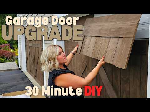 Update Your Curb Appeal in 30 Minutes with a Quick Garage Door DIY Using GarageSkins! Before & After