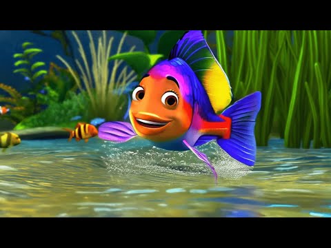 🐟 The Little Fish in the Pond – A Fun and Peaceful Kids' Poem! 🎶 #nurseryrhymes #kidssongs #kids