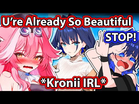 Kronii's Reaction when Raora Complimenting How Pretty She Is IRL 【Hololive EN】