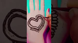 Beautiful Mehndi Design|| Heart Shape Mehndi Design♥️ #mehndi #viral #shorts #youtubeshorts