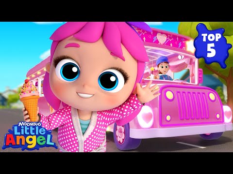 Wheels on the Bus: Party Bus, Ambulance, Truck & More! | Little Angel Kids Songs & Nursery Rhymes