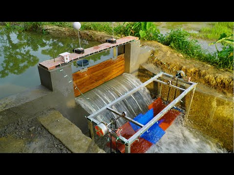 Build A Hydroelectric Plant With A Powerful Waterwheel