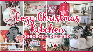 🎄NEW! 2022 COZY CHRISTMAS KITCHEN DECORATE WITH ME│CHRISTMAS KITCHEN DECORATING│FARMHOUSE DECOR