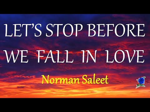 LET'S STOP BEFORE WE FALL IN LOVE -   NORMAN SALEET Lyrics