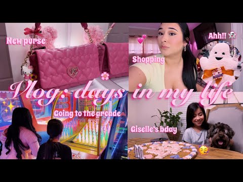 VLOG ♡: Halloween hunting, Giselle’s bday, arcade, haul, new purse, movies, errands, & family time