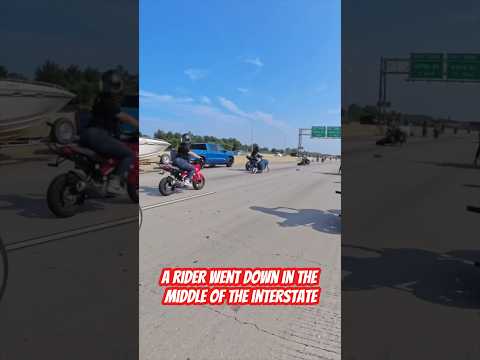 BIKE WRECK ON THE INTERSTATE!? #bikelife #bikercommunity #motorcyclelife #bikergirl #motocommunity