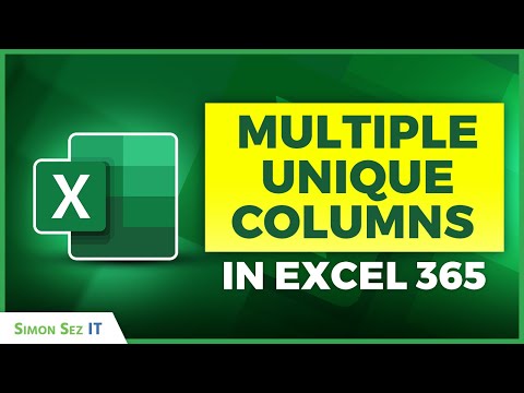 How to Extract Multiple Unique Columns in Excel 365