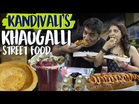 Kandivali Khaugalli Street Food Adventure | Unique Finds from Sushi to Korean Corn Dogs