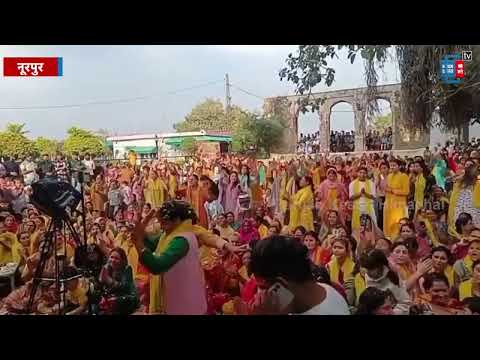 नूरपुर के बृजराज स्वामी मंदिर में वृंदावन की शैली में होली महोत्सव की रौनक।