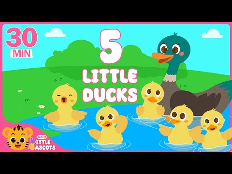 Five Little Ducks🦆 + Five Little Monkeys🐵 + more Little Mascots Nursery Rhymes & Kids Songs