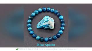 Original Reiki Blue Apatite Beads Bracelets Men Women Natural Stone Blood Circulation Stimulate Enth