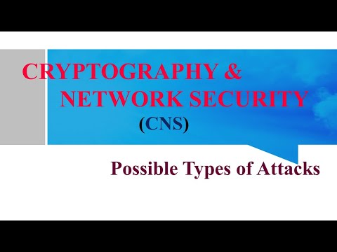 Possible types of Attacks in Cryptography | Lec-18 | #cryptography #typesofattacks #jntuh #cns